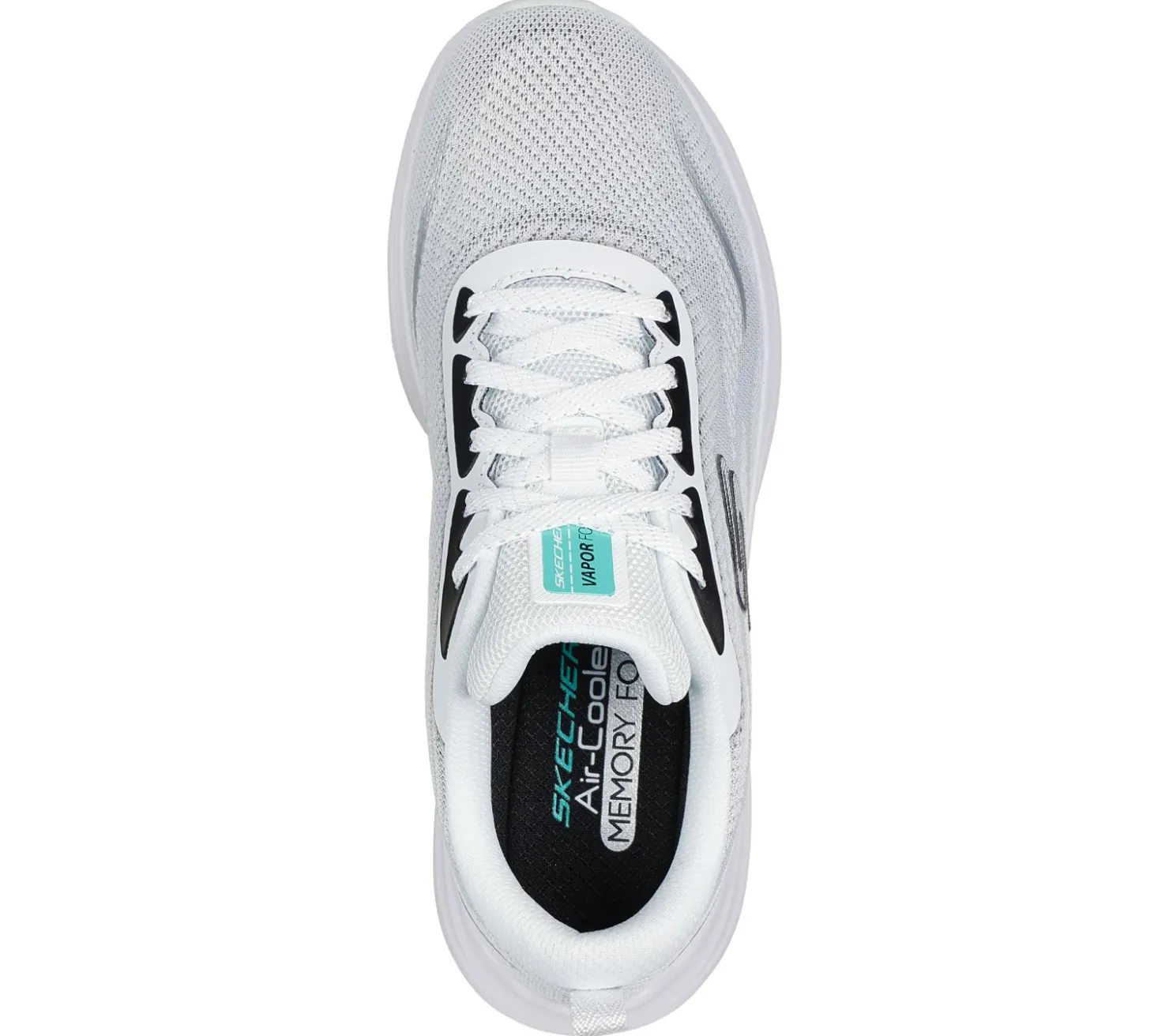 Lace Up|Athletic Sneakers<SKECHERS Vapor Foam - Smooth Ride WHITE / BLACK