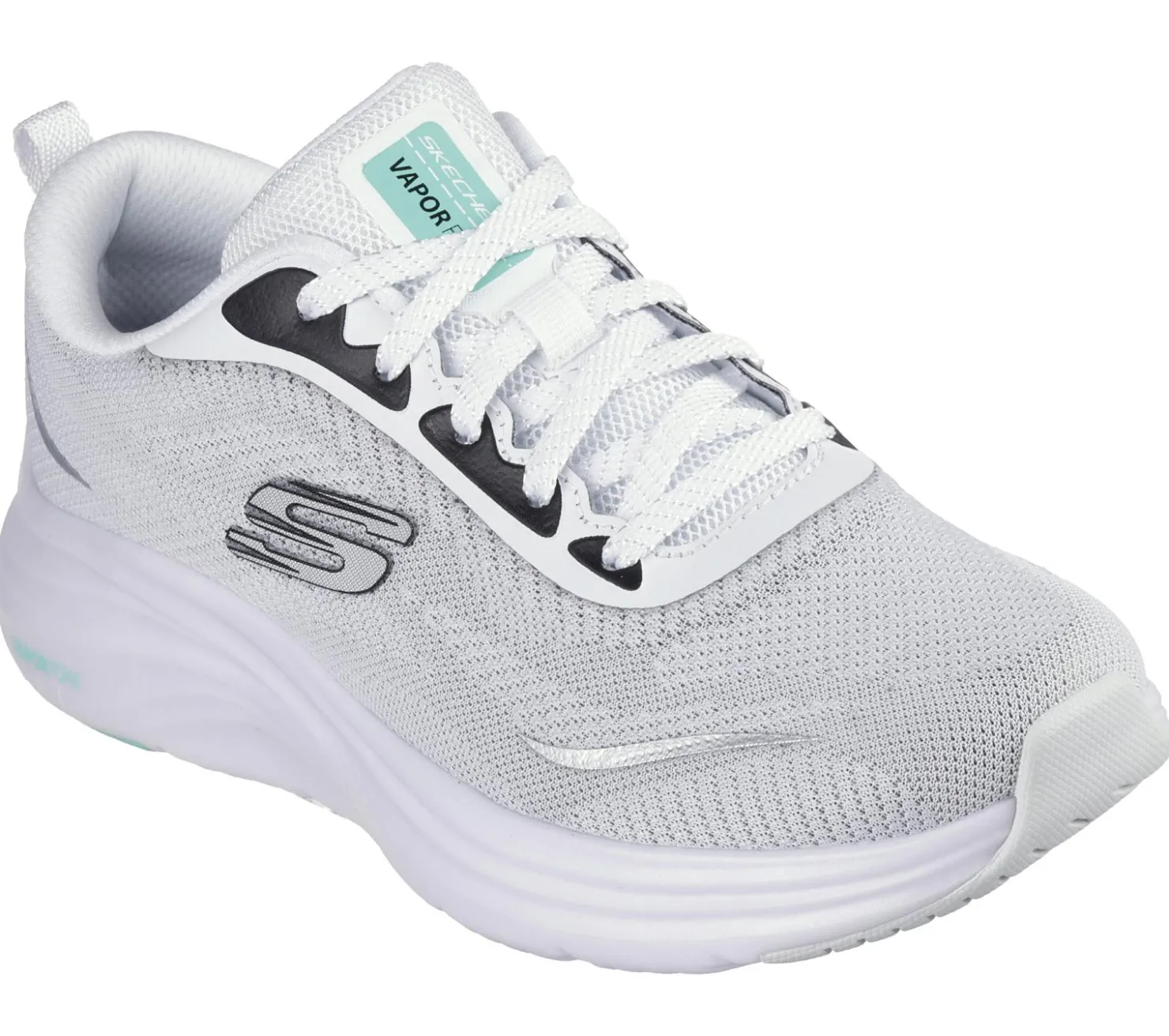 Lace Up|Athletic Sneakers<SKECHERS Vapor Foam - Smooth Ride WHITE / BLACK