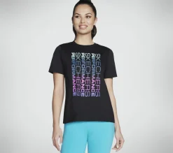 Tops|Tops<SKECHERS Vibrant Glow Short Sleeve Tee BLACK