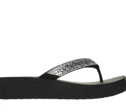 Sandals<SKECHERS Vinyasa - Wild Daisies BLACK