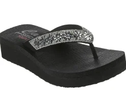 Sandals<SKECHERS Vinyasa - Wild Daisies BLACK