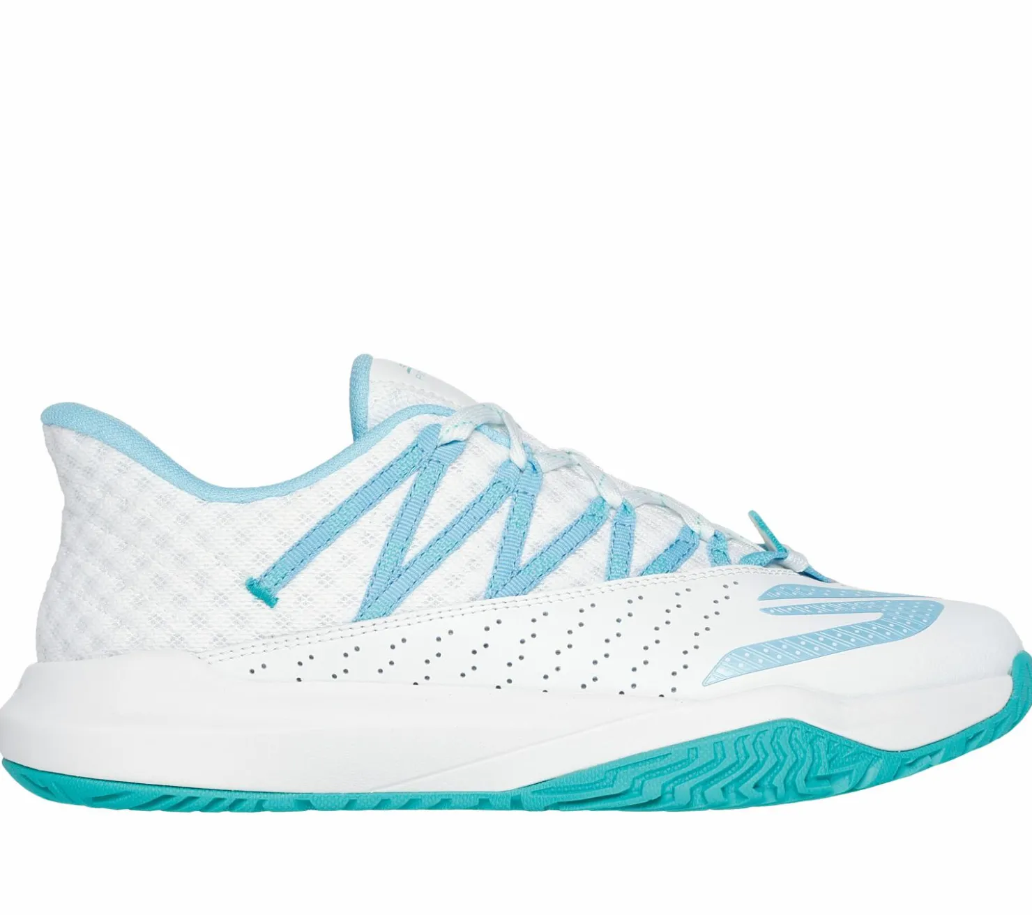 Lace Up|Athletic Sneakers<SKECHERS Viper Court Rally WHITE / LIGHT BLUE