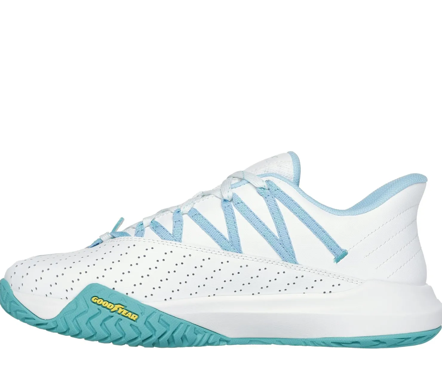 Lace Up|Athletic Sneakers<SKECHERS Viper Court Rally WHITE / LIGHT BLUE