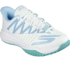 Lace Up|Athletic Sneakers<SKECHERS Viper Court Rally WHITE / LIGHT BLUE