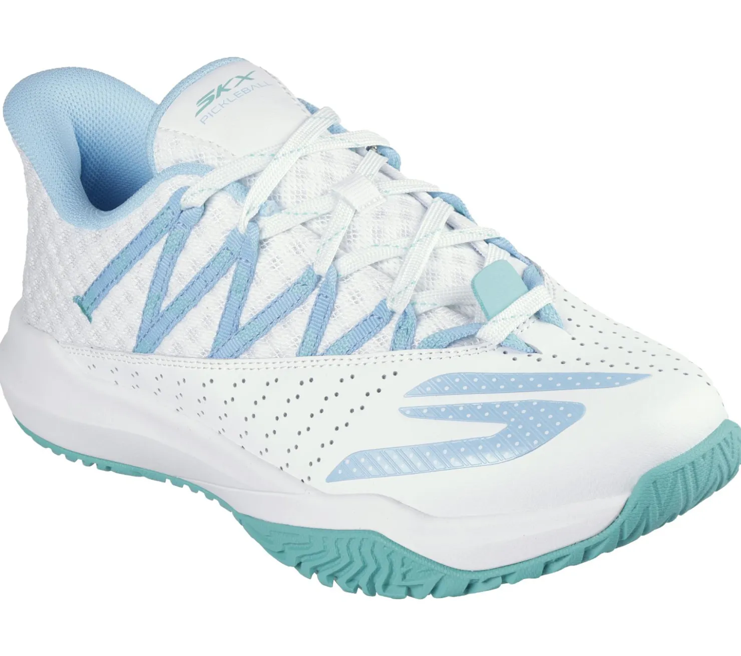 Lace Up|Athletic Sneakers<SKECHERS Viper Court Rally WHITE / LIGHT BLUE