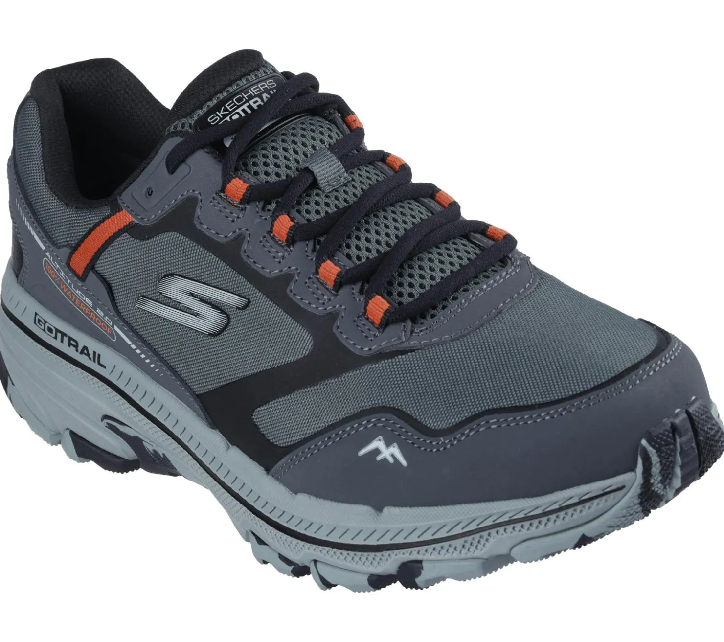 Lace Up|Athletic Sneakers<SKECHERS Waterproof: GO RUN Trail Altitude 2.0 GRAY / GREEN