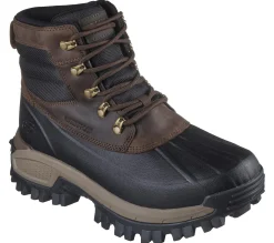 Boots<SKECHERS Waterproof Relaxed Fit: Trekson - Wilder CHOCOLATE / BLACK