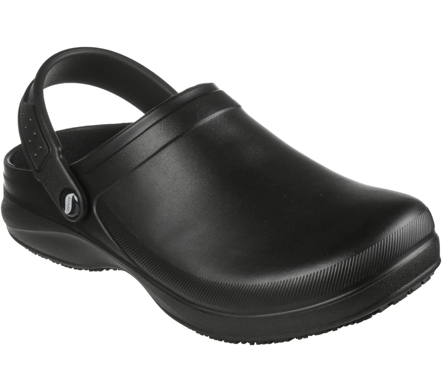 Work & Safety|Slip-Ons<SKECHERS Work Arch Fit: Riverbound SR BLACK