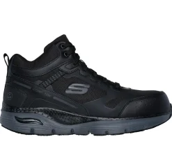 Lace Up<SKECHERS Work: Arch Fit Slip-Resistant - Pyreford BLACK