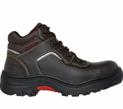 Work & Safety|Lace Up<SKECHERS Work Relaxed Fit: Burgin - Sosder Comp Toe BROWN