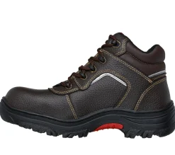 Work & Safety|Lace Up<SKECHERS Work Relaxed Fit: Burgin - Sosder Comp Toe BROWN