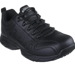 Lace Up<SKECHERS Work Relaxed Fit: Dighton - Strits BLACK