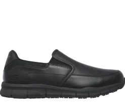 Work & Safety|Slip-Ons<SKECHERS Work Relaxed Fit: Nampa - Groton SR BLACK