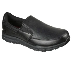 Work & Safety|Slip-Ons<SKECHERS Work Relaxed Fit: Nampa - Groton SR BLACK