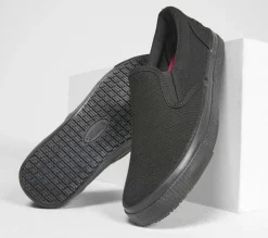 Work & Safety|Canvas Shoes<SKECHERS Work Relaxed Fit: Sudler - Colobus SR BLACK
