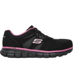 Work & Safety<SKECHERS Work: Synergy - Sandlot Alloy Toe BLACK / PINK
